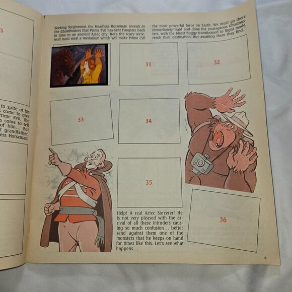 Panini Ghostbusters Sticker Album Book 3 Sealed 1 Open Package Stickers Applied - Picture 6 of 16